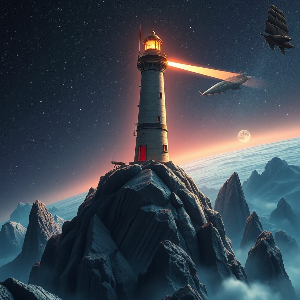 Futuristic Lighthouse Warns of Perilous Field