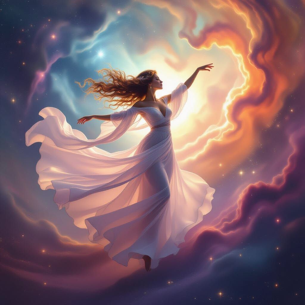 Celestial Dancer Creates Constellations in Nebula