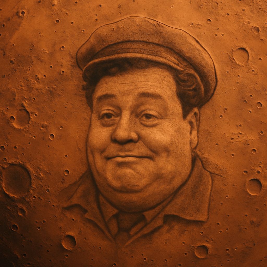 Ralph Kramden Face Discovered on Mars from Satellite