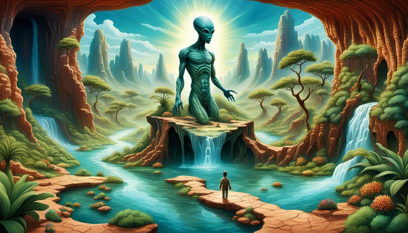 Alien Humanoid Reveals Oasis of Inner Freedom