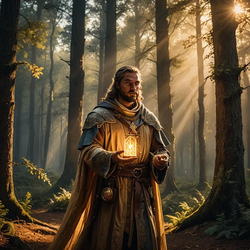 Cleric in Mystical Forest Concept Art