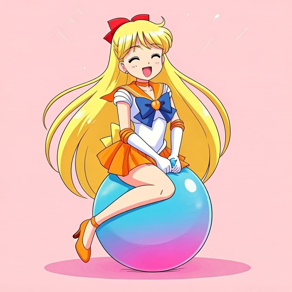 Sailor Venus Bouncing in Sailor Moon Style