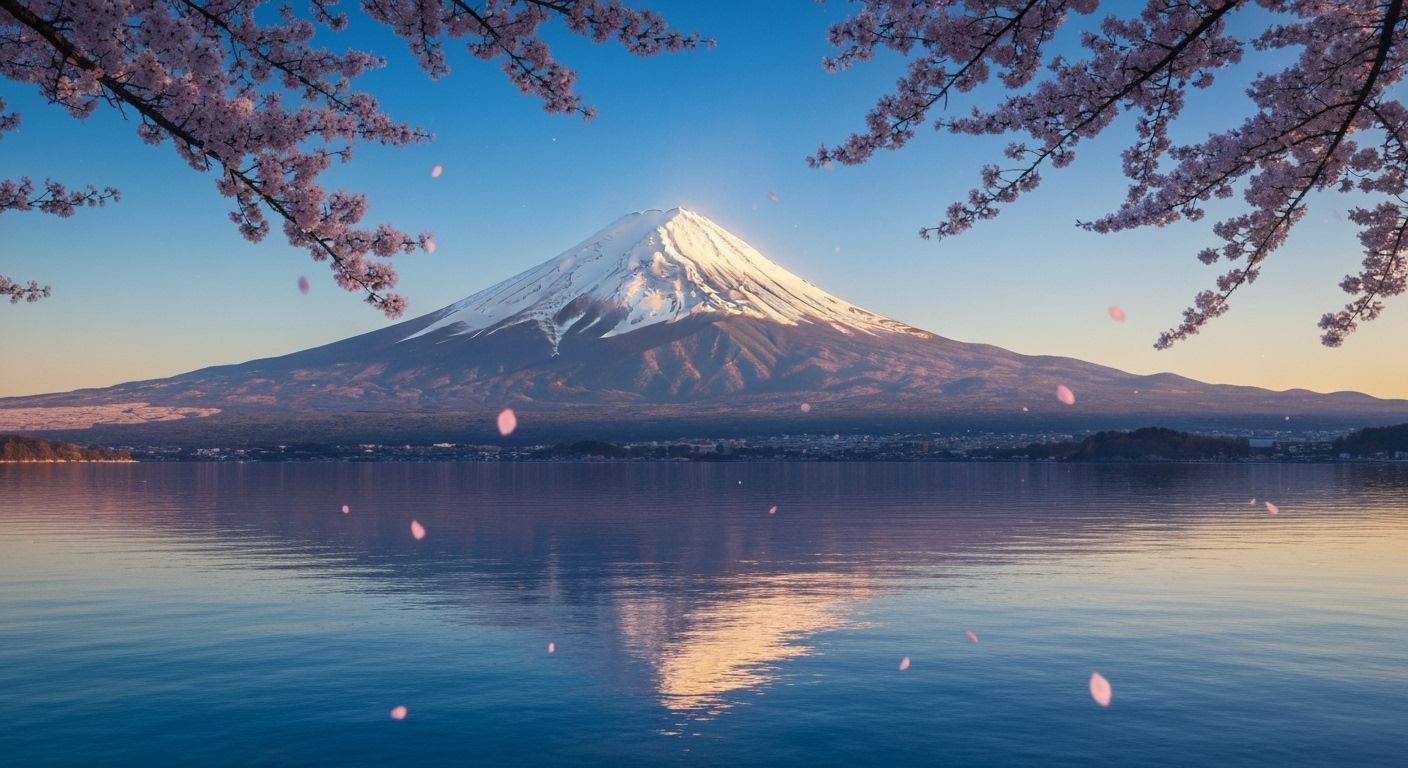 Mount Fuji Sunrise: 3D Anime Art