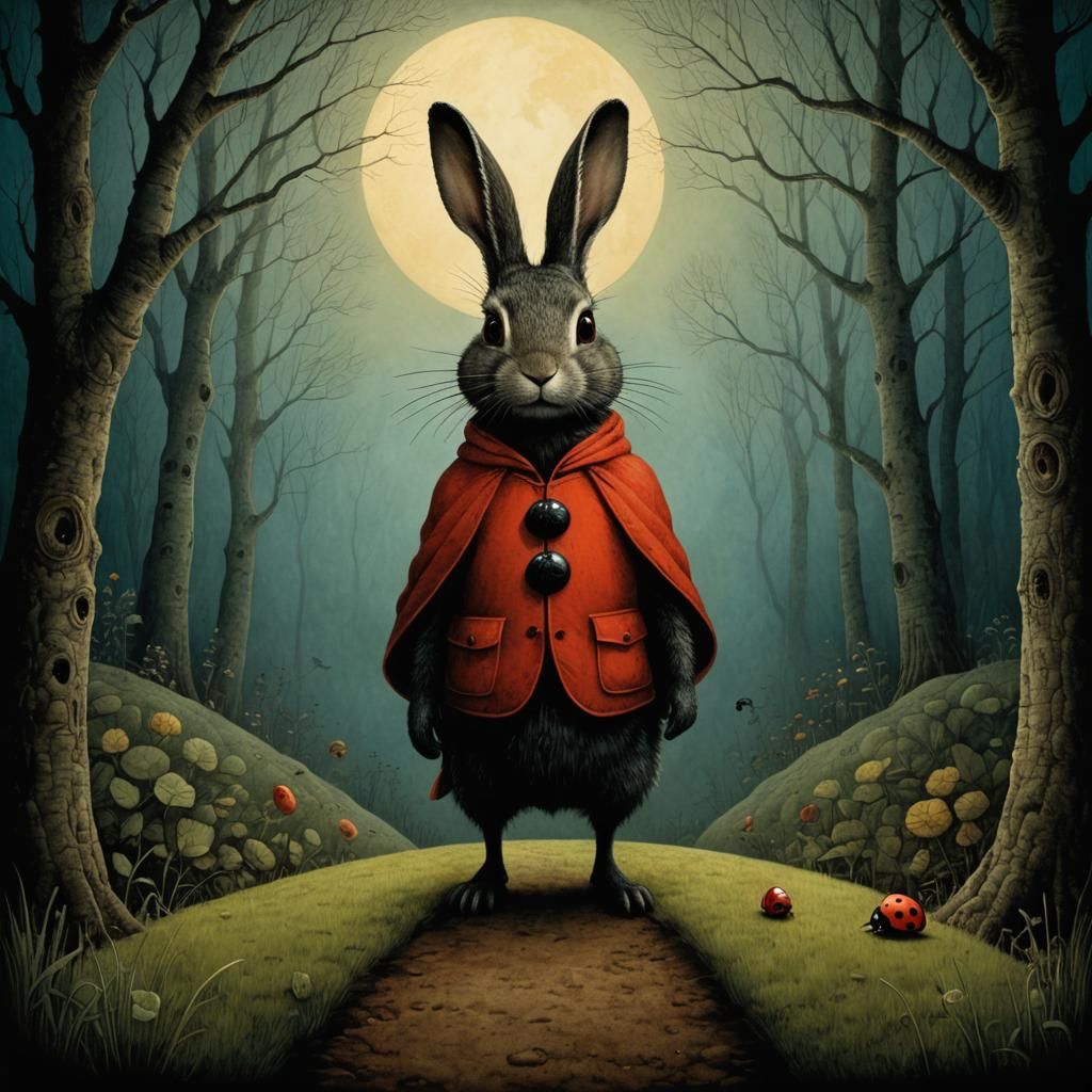 Rabbit Ladybug Hybrid in Gothic Children's Style