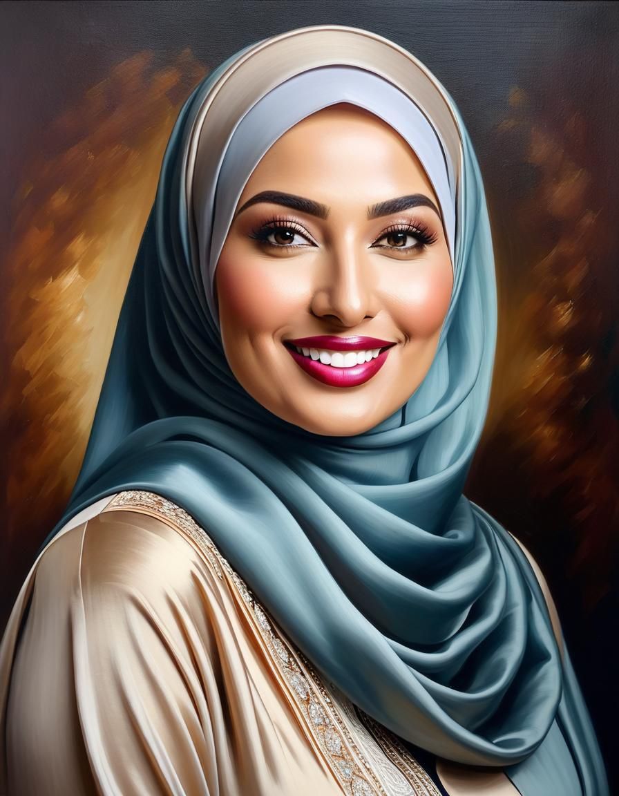 Portrait of a Beautiful Woman in Hijab