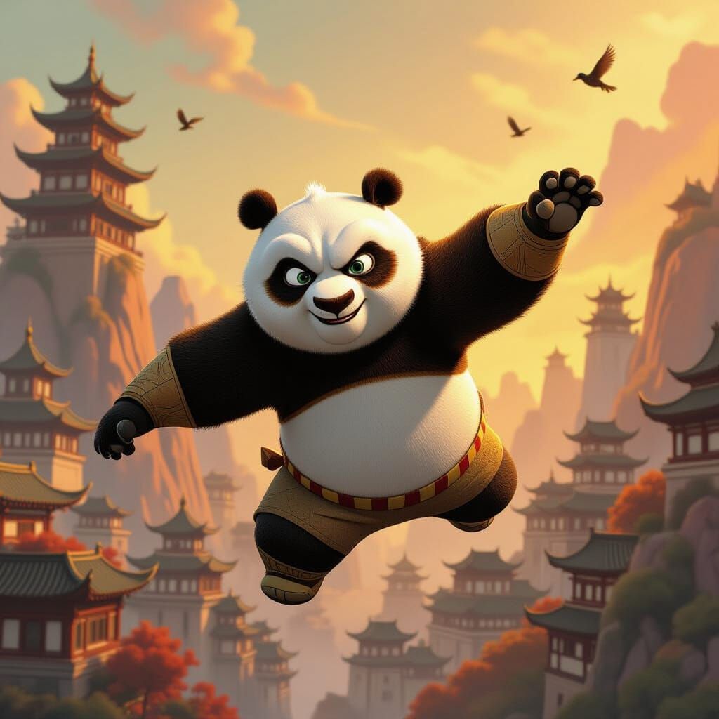 Kung Fu Panda 2 Poster: Po's Epic Flight