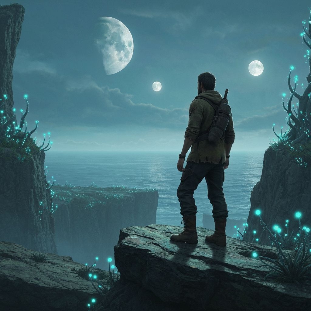 Alien Coastline: Cinematic Matte Painting