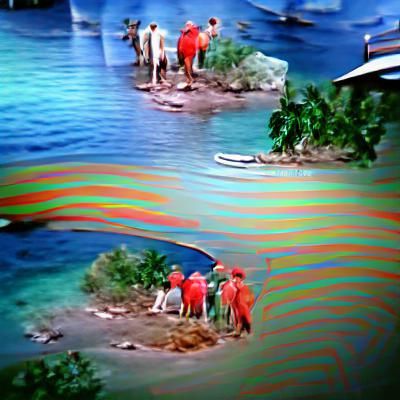 Gilligan's Island Scene in Technicolor
