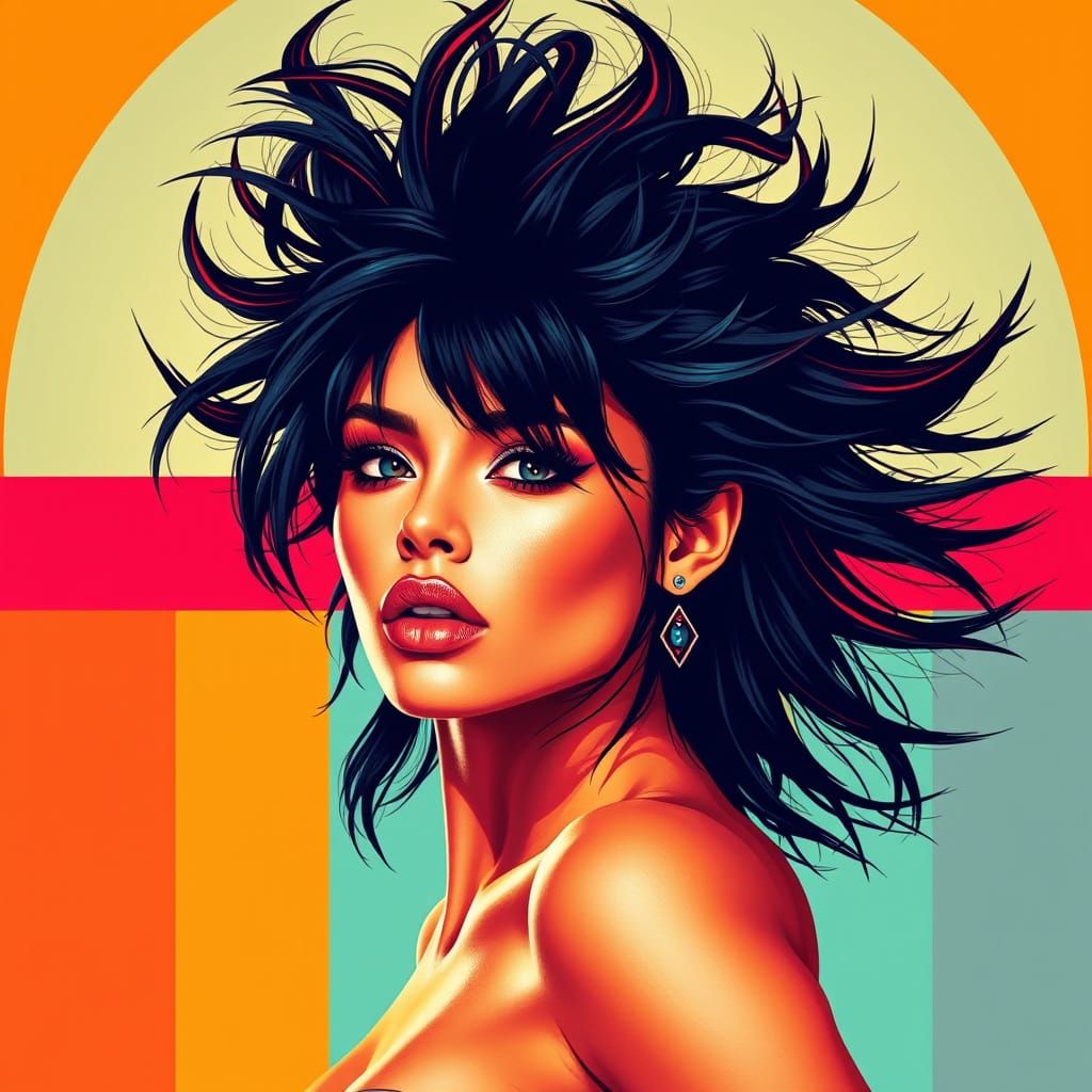 Wild Spirit in Triadic Colors, Golden Ratio, and Bauhaus Pat...