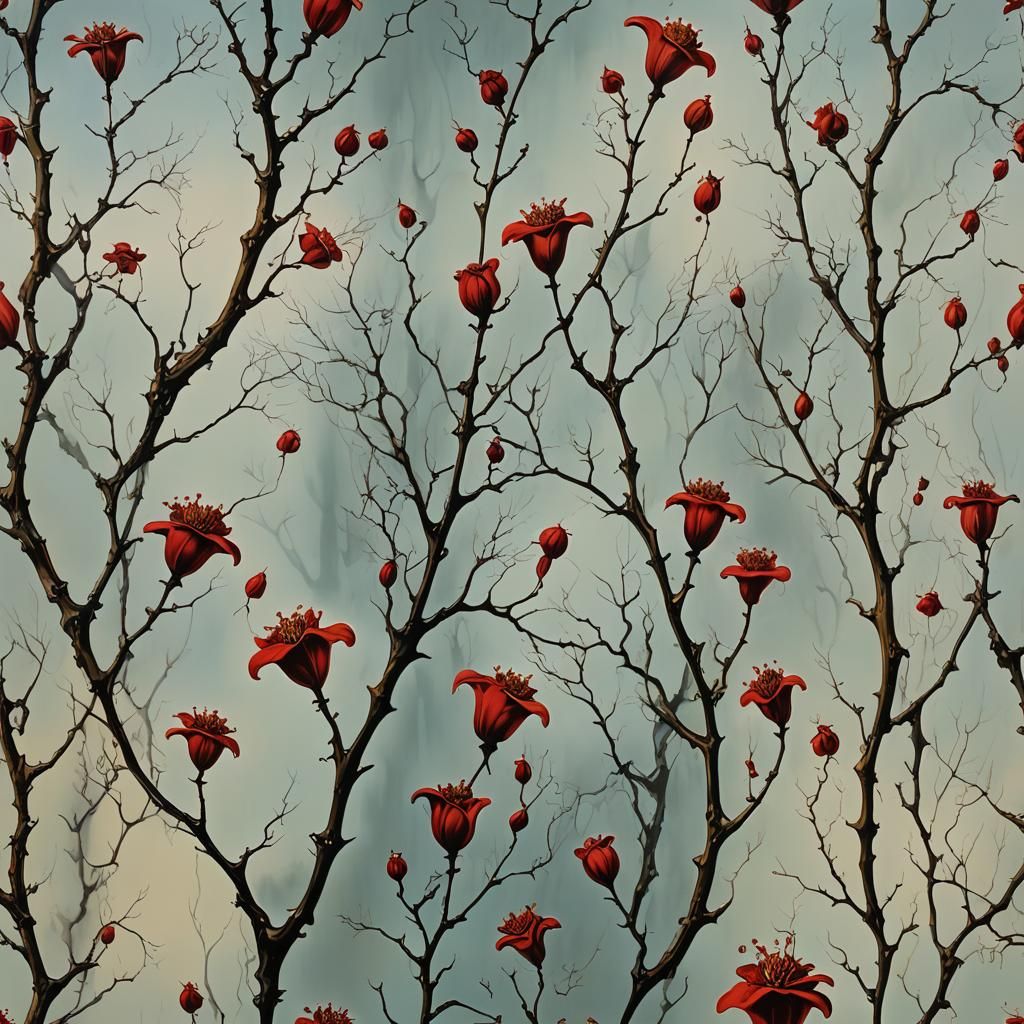 Surreal Winter Faces in Salvador Dali Style