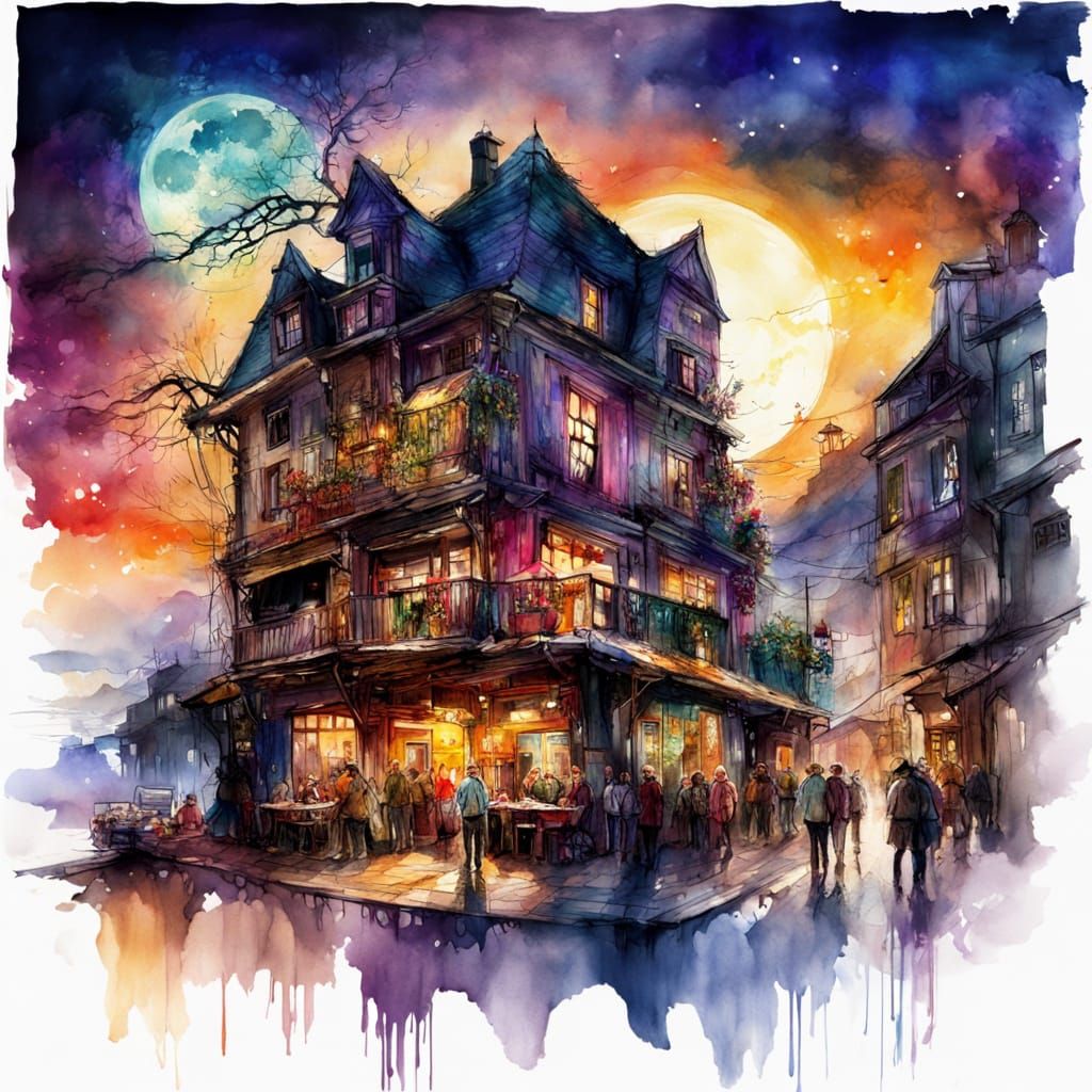 Heroes and Villains Gather at Night Tavern