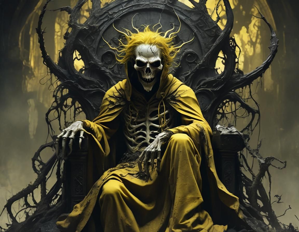 Grotesque King in Yellow: A Cosmic Horror Close-Up