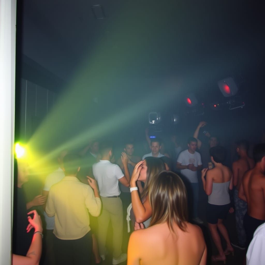 Candid Party Scene Captured with Mobile Phone