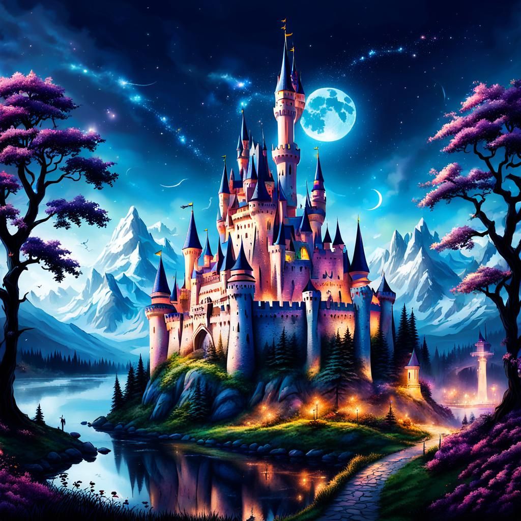 AI Image of a Fantastical Magical Castle