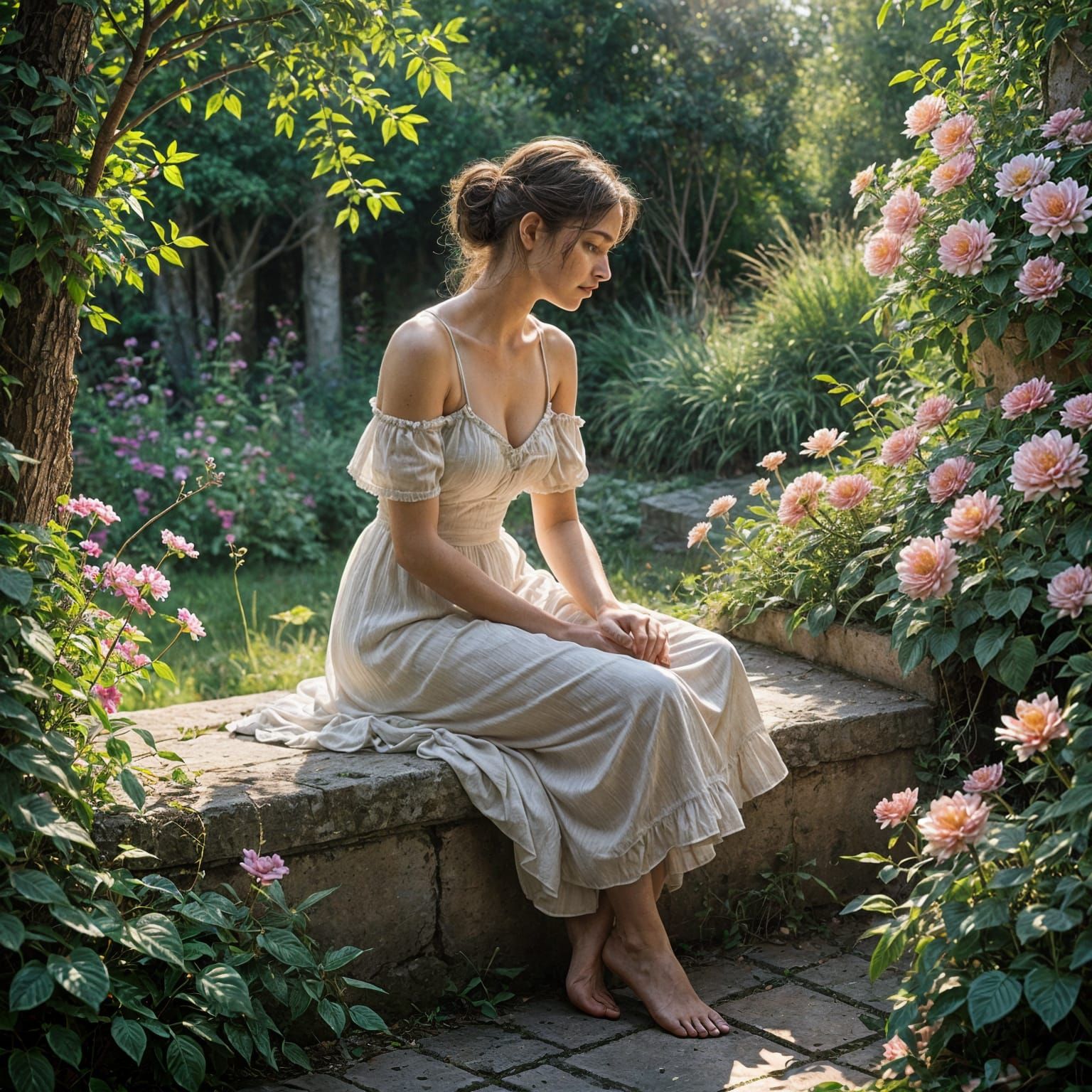 Personal Language of Gestures and Sighs in Gouache Style