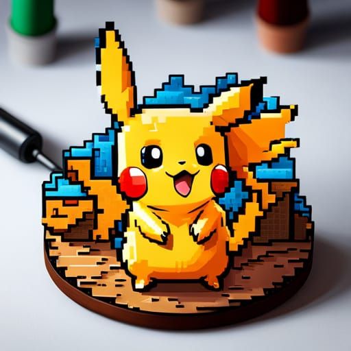 Cute Chibi Pikachu Adventure in Pixel Art