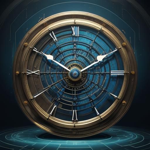 Robotic Figure Emerges in Surreal Timescape