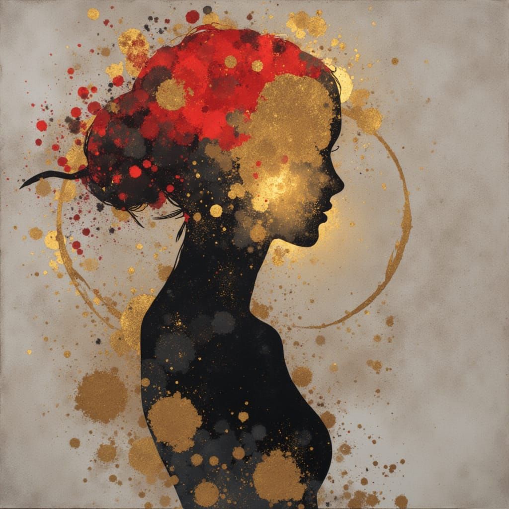 Elegant Black and Gold Abstract Art