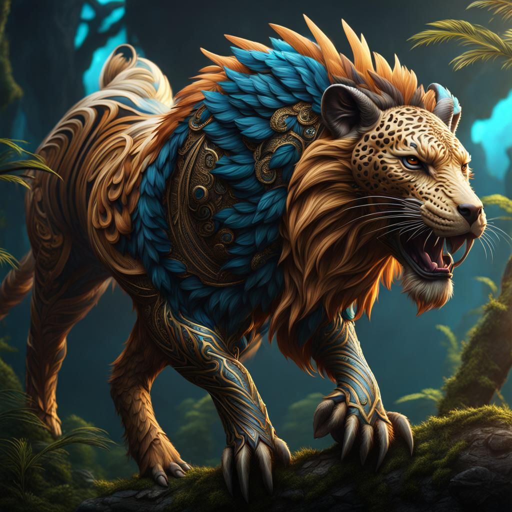 Fantastical Hybrid Animals in Detailed Matte Painting