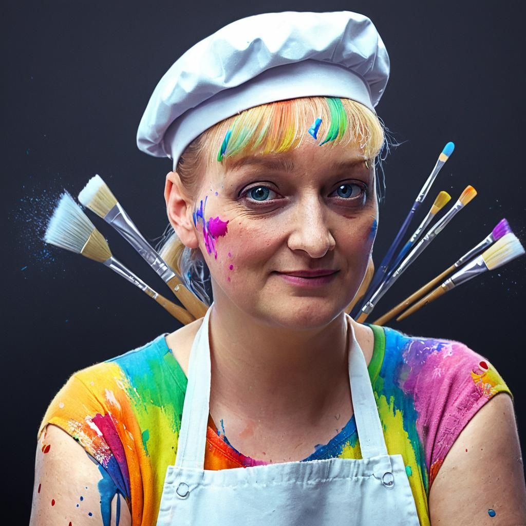 Hyper-Realistic Artist in Cinematic Stylized Environment