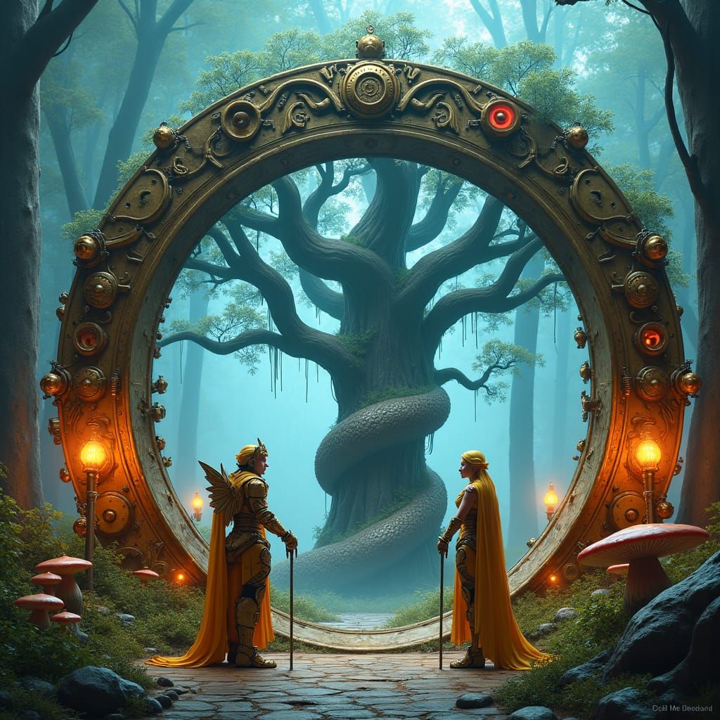 Norse Mythology Meets Steampunk Future Portal