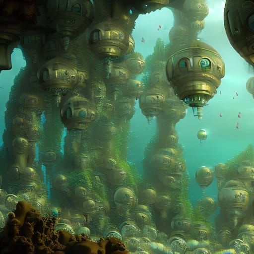 Underwater Bubble City: A Digital Matte Painting