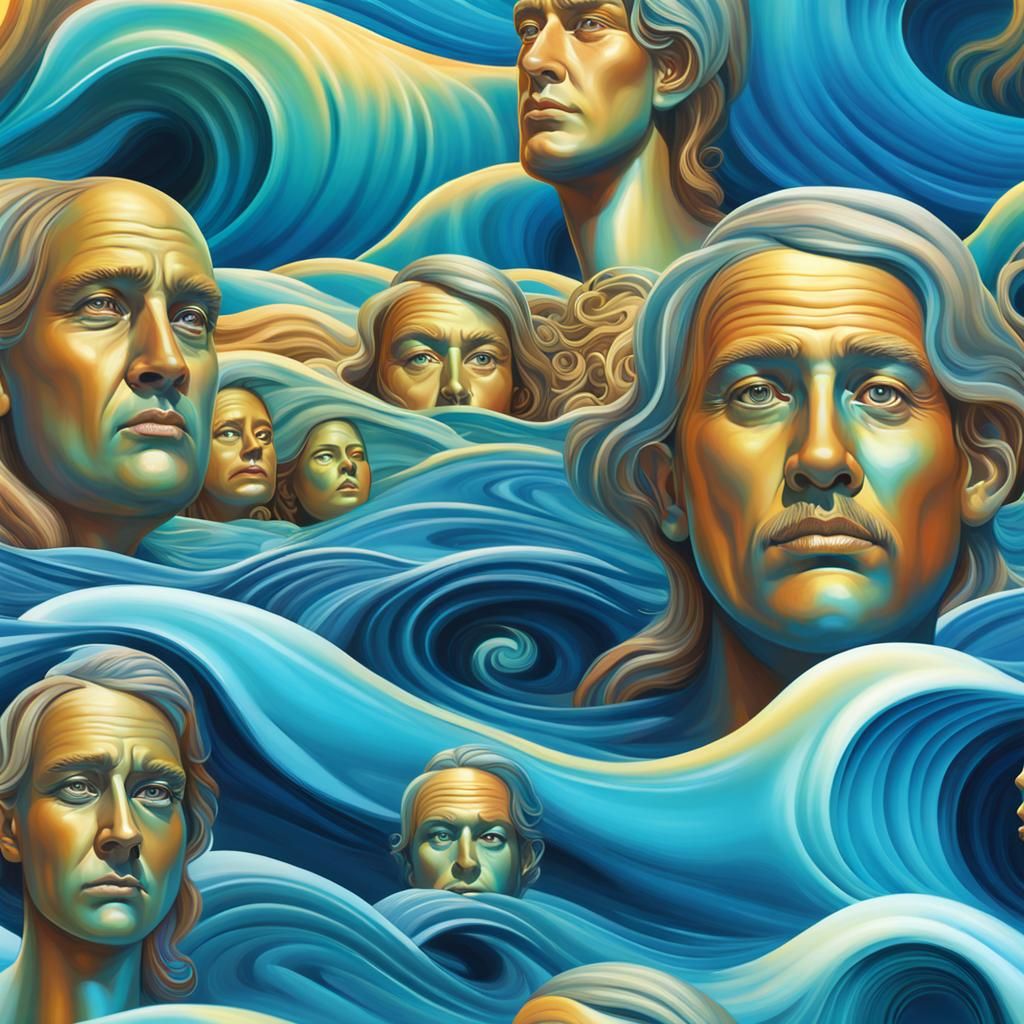 Faces in Waves: Surreal Fantasy in Hyperrealism
