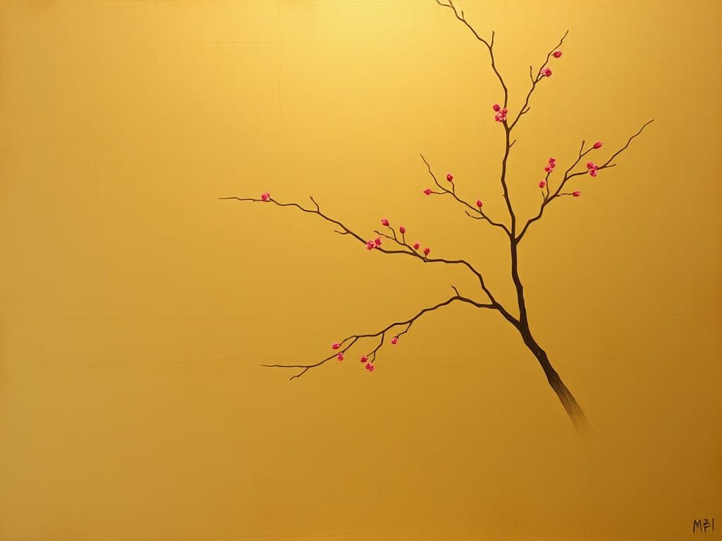 Luminous Brass Kintsugi in Whimsical Minimalist Style