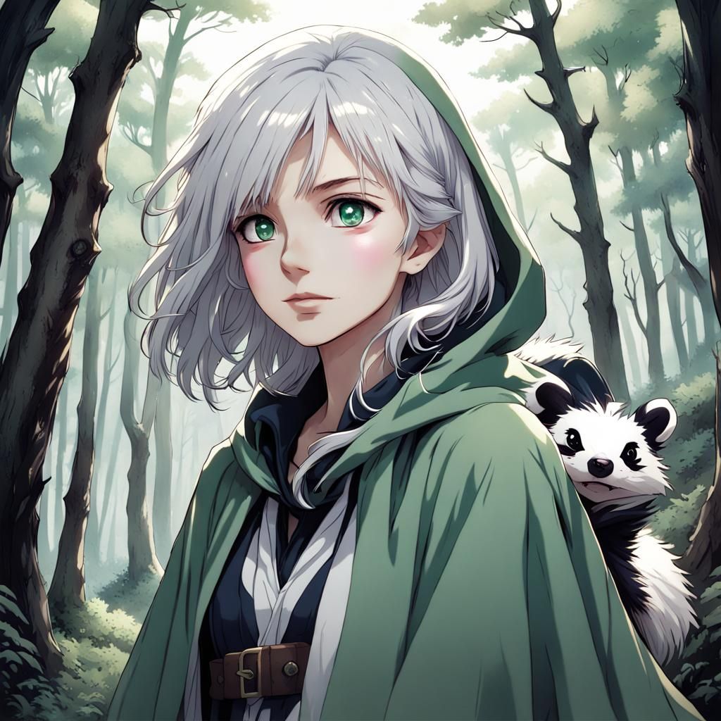 Girl with Tentacle Arms in Anime Style