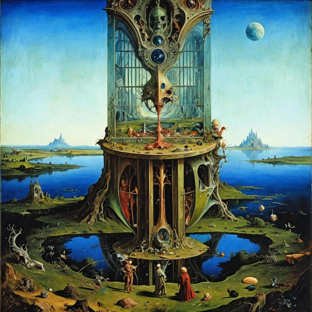 Insane Reflection: A Surreal Steampunk Vision