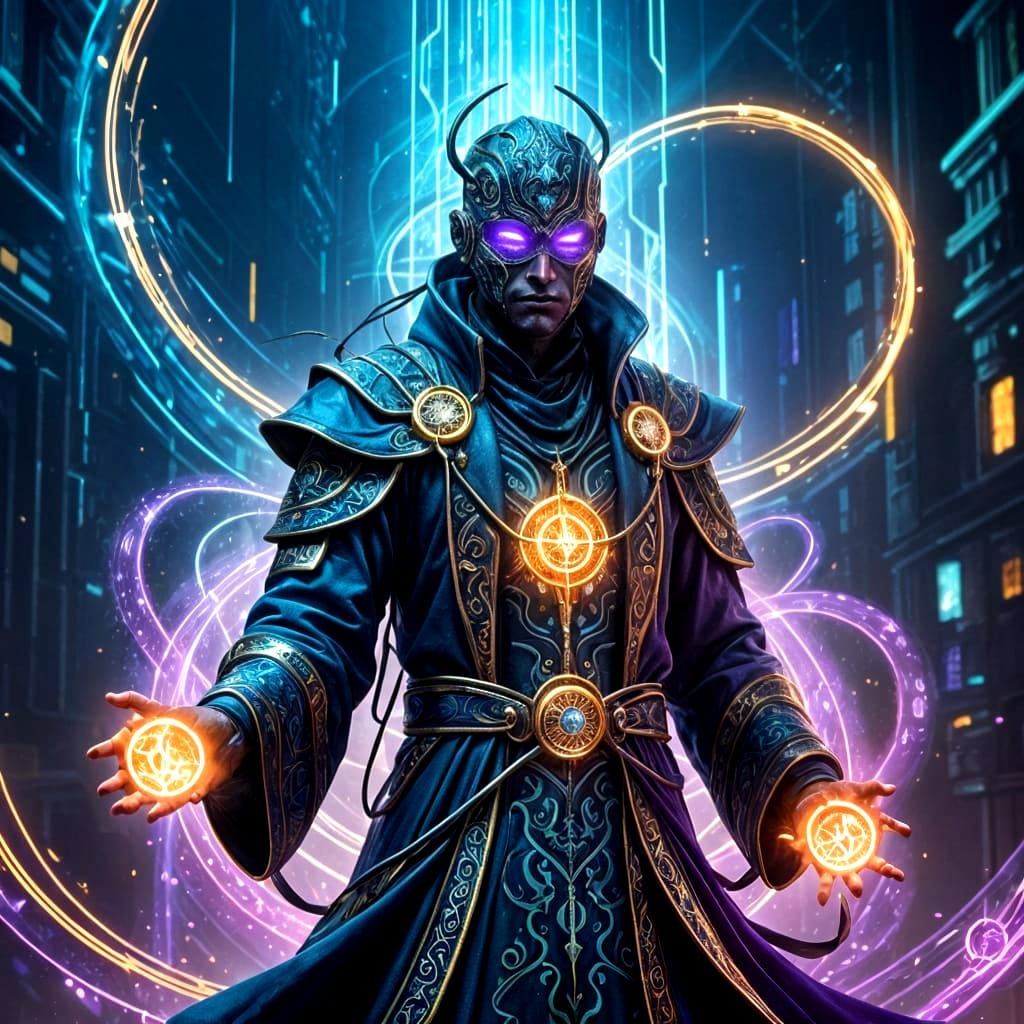 Cyber Sorcerer in Urban Fantasy Setting