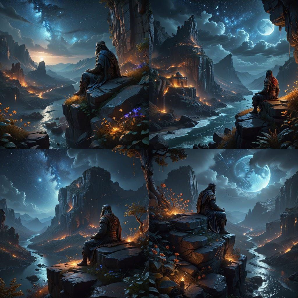 Abraham Gazing at Stars After God's Covenant