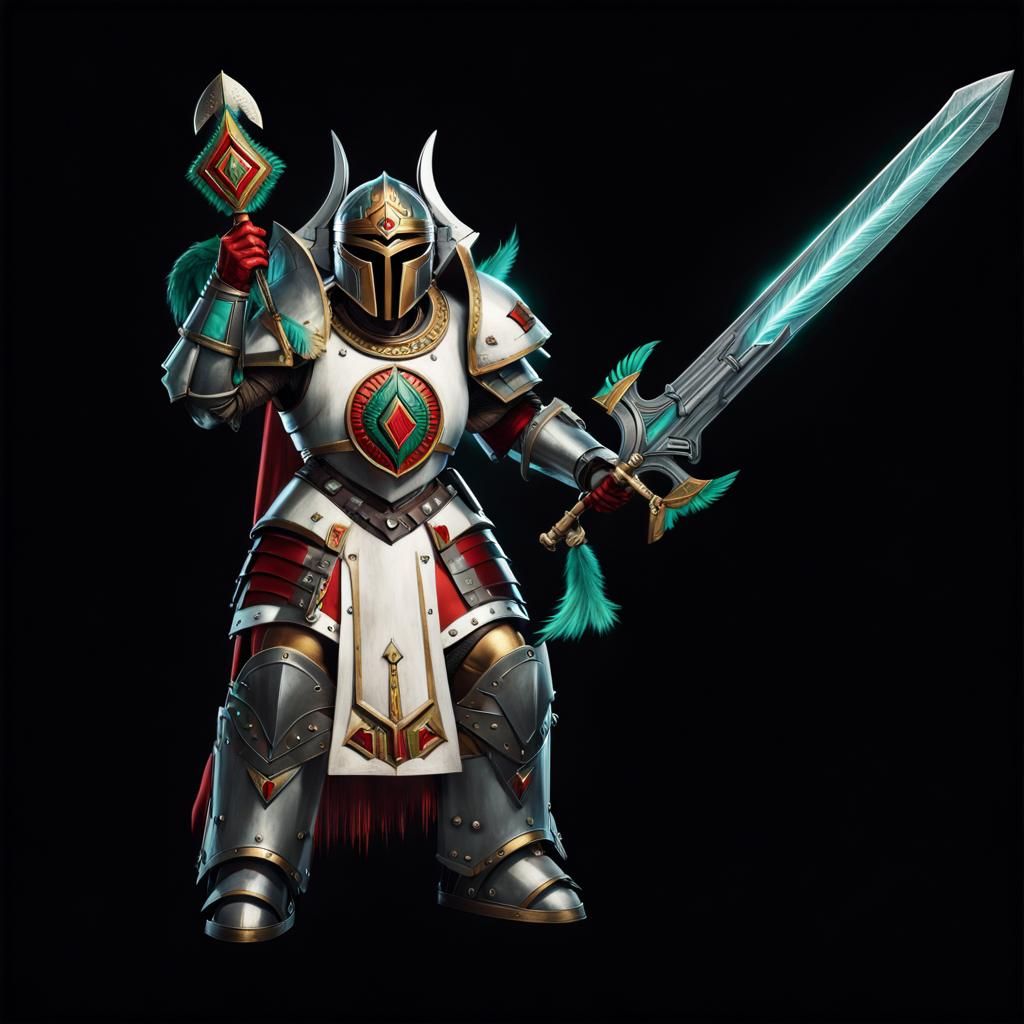 Goddess of War in Cyberpunk Armor