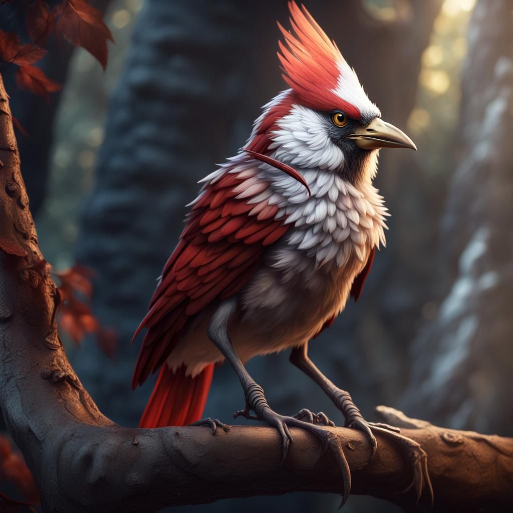 Aarakocra Bird Person in Detailed Matte Painting Style