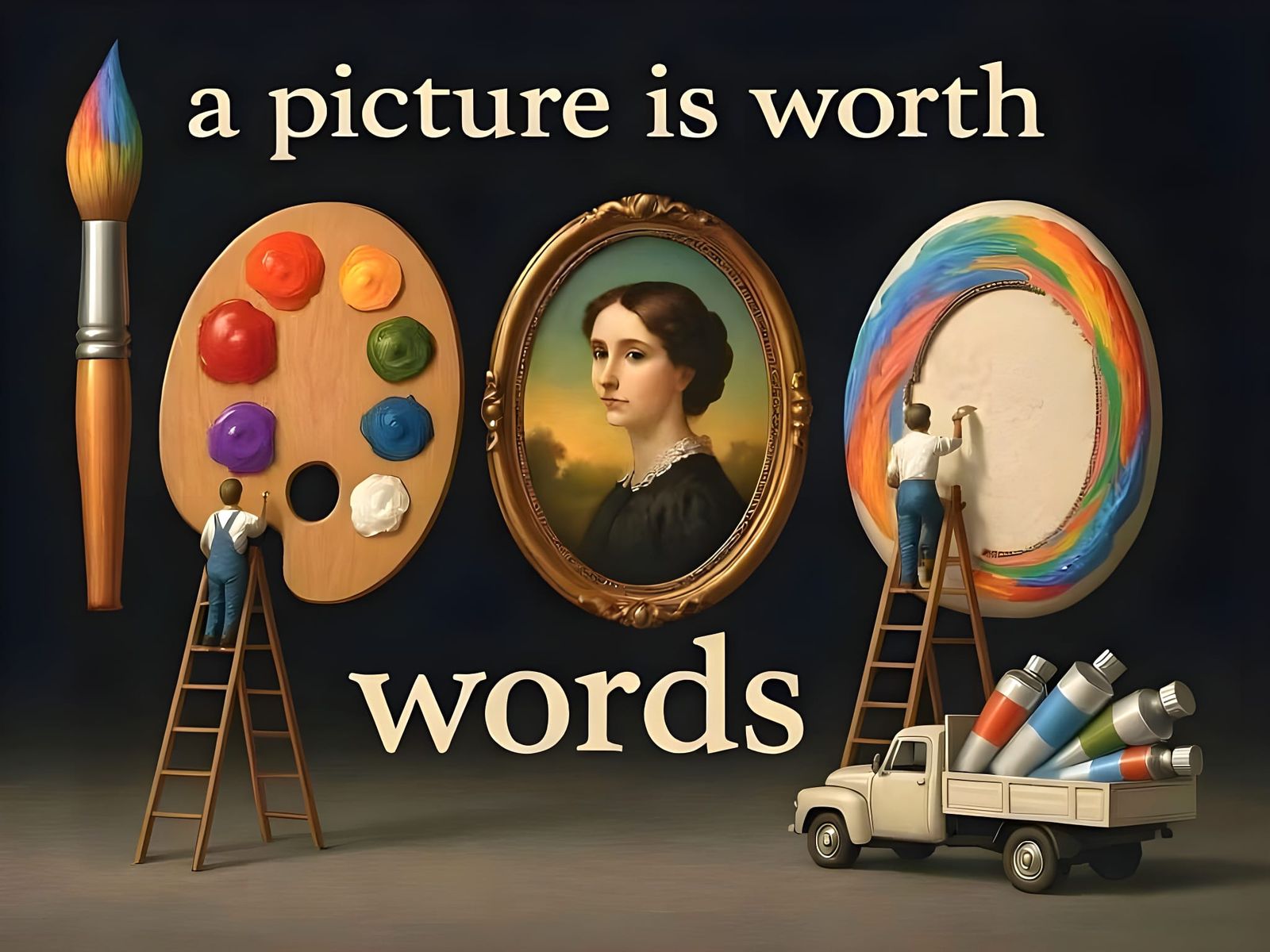 Minimalist Void: Empty Space with Black Background