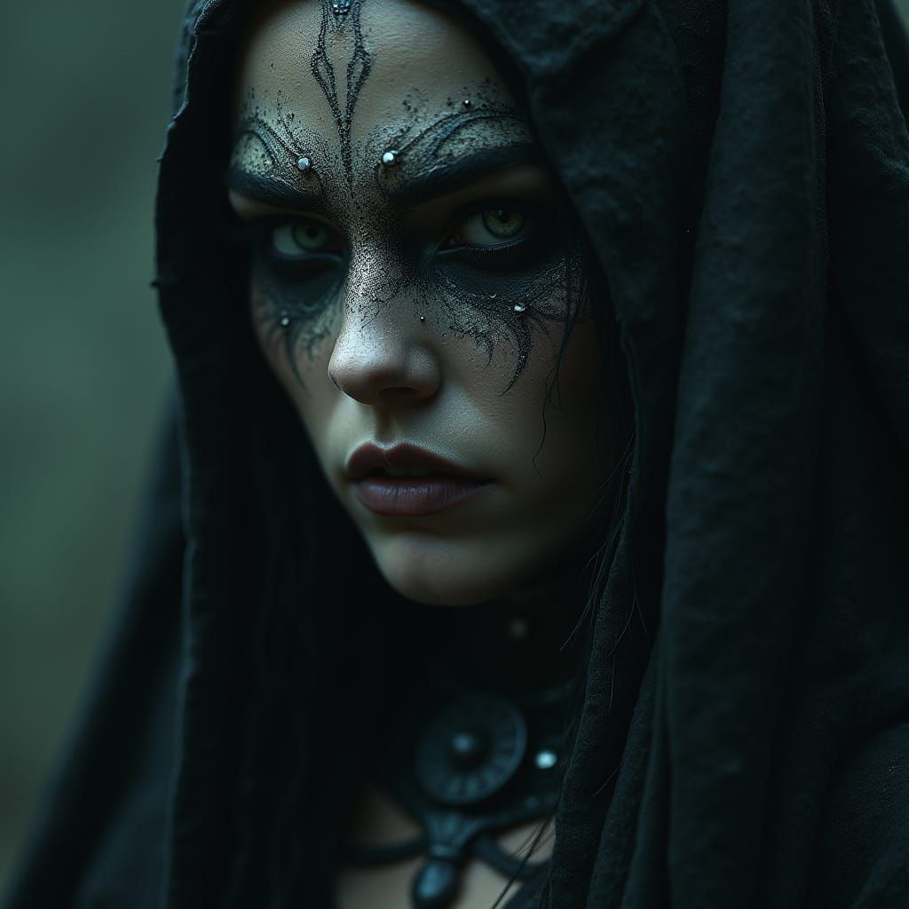 Seductive Demoness with Viper Braced Form