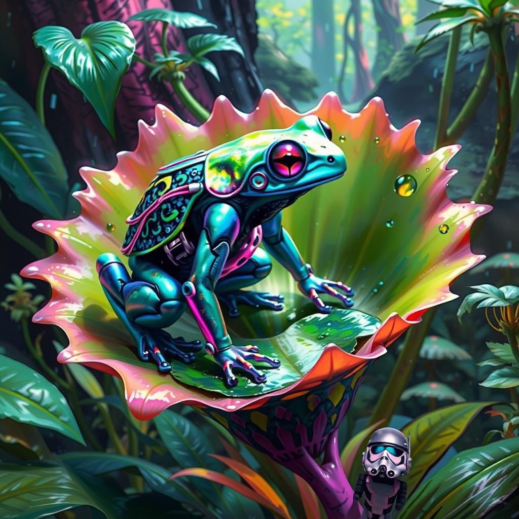 Alien Poison Dart Frog Meets Space Trooper
