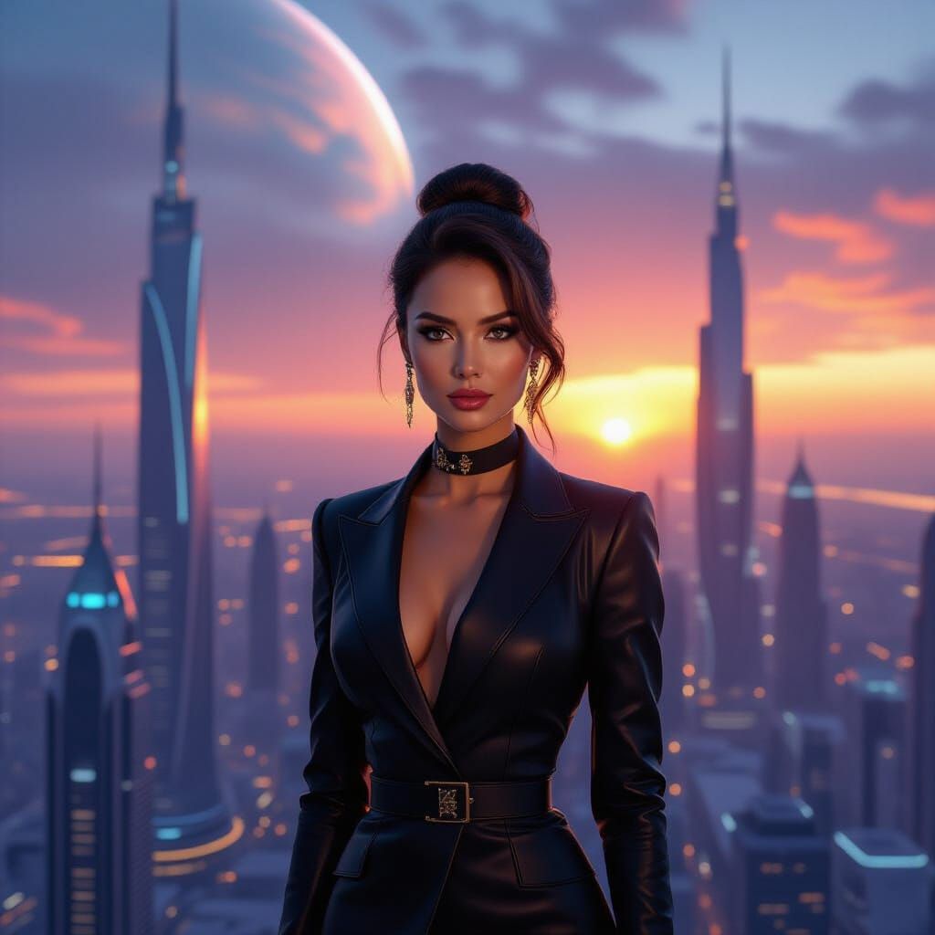 Alien Spy Disguised as a Beautiful Human Woman