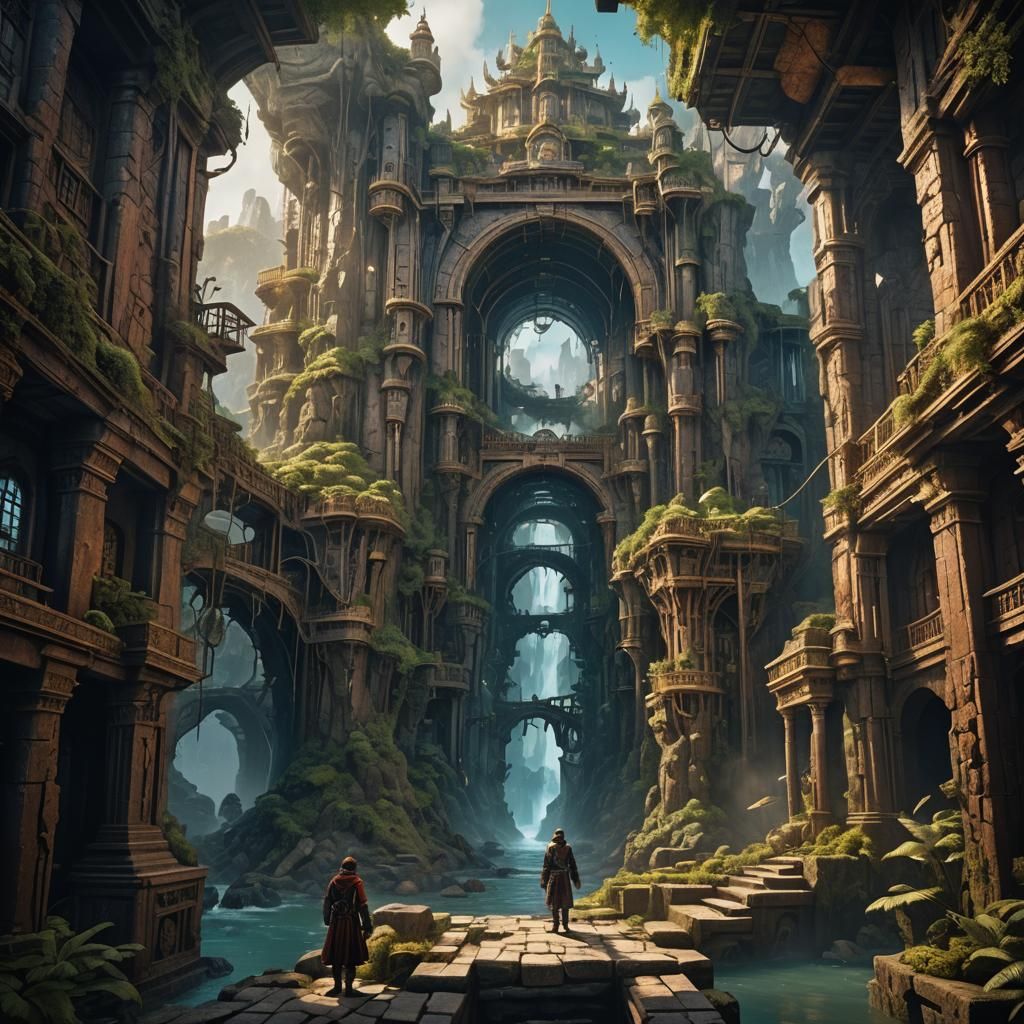 Illusions of Self Encased in Time: Detailed Matte Painting
