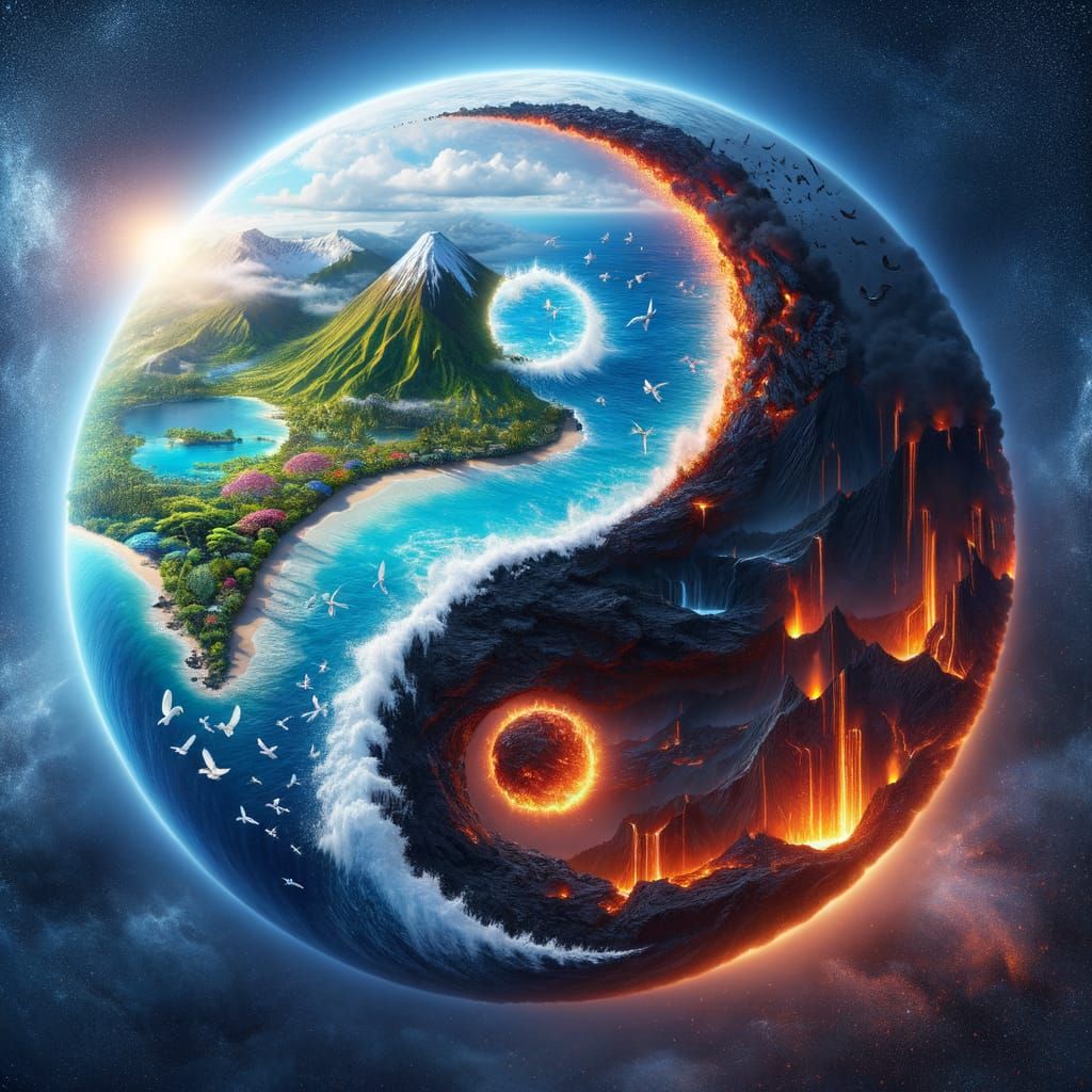 Yin and Yang Earth: Nature and Volcanoes in Harmony