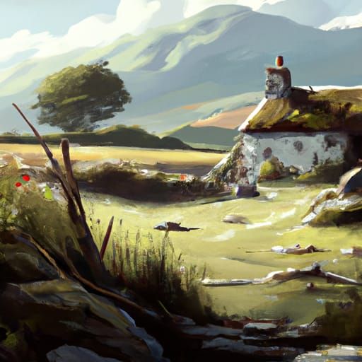 Welsh Farmhouse Oil Painting by Gurney