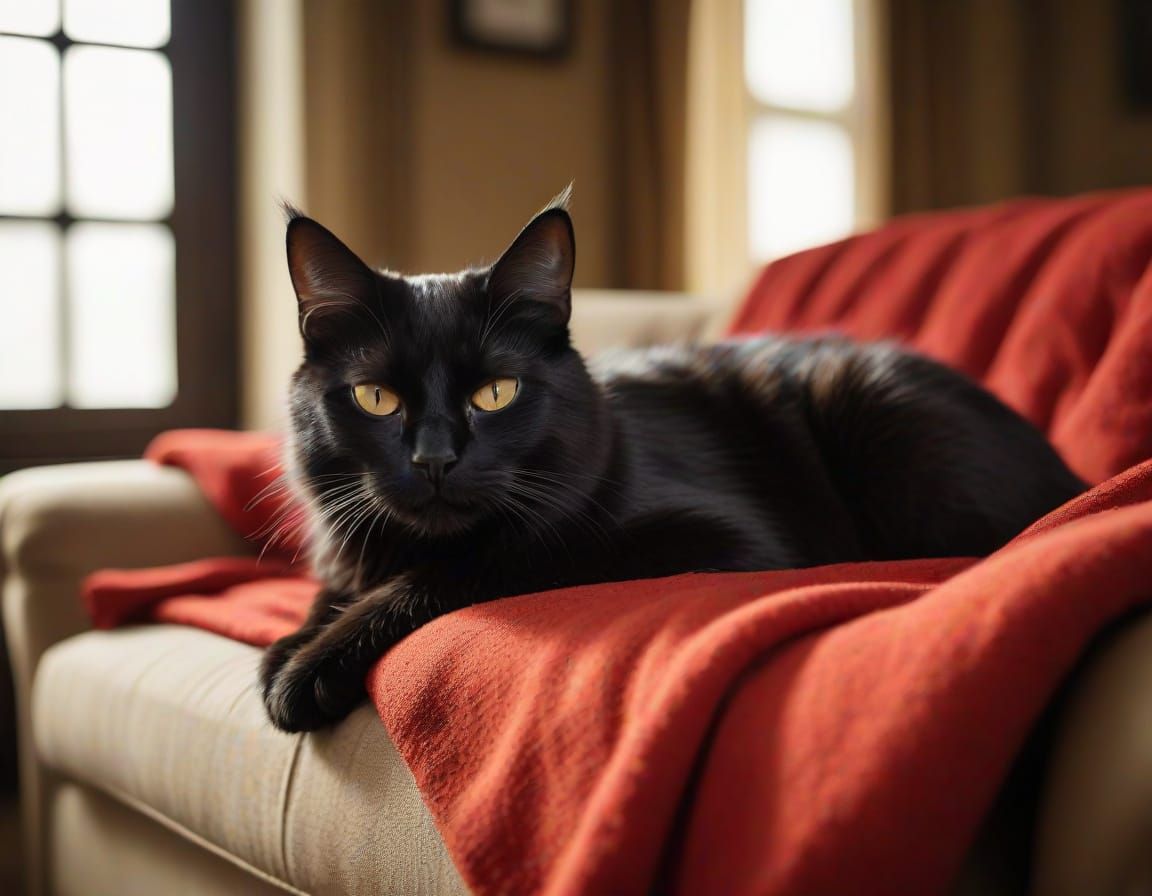 Cozy Domestic Scene in Warm, Golden Light