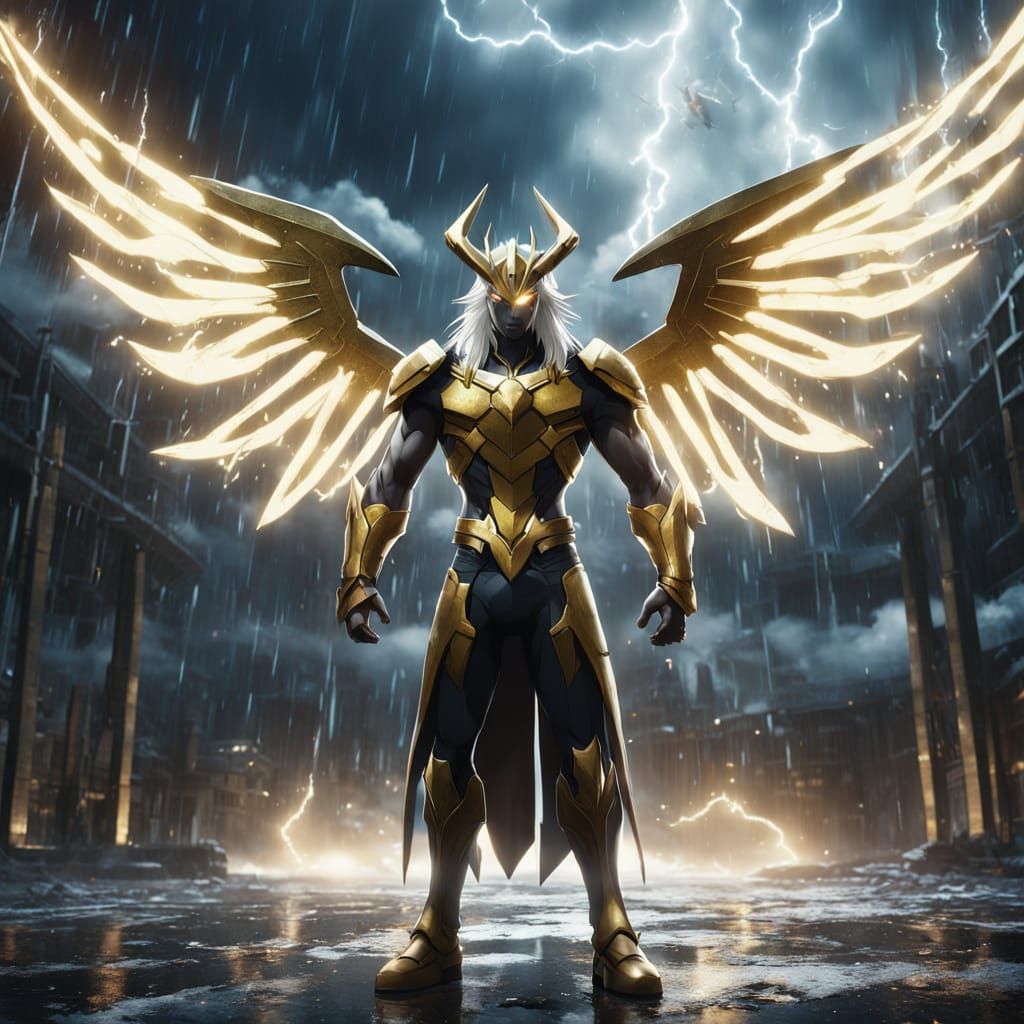 Cinematic Portrait of Volo in Stormy Divine Setting