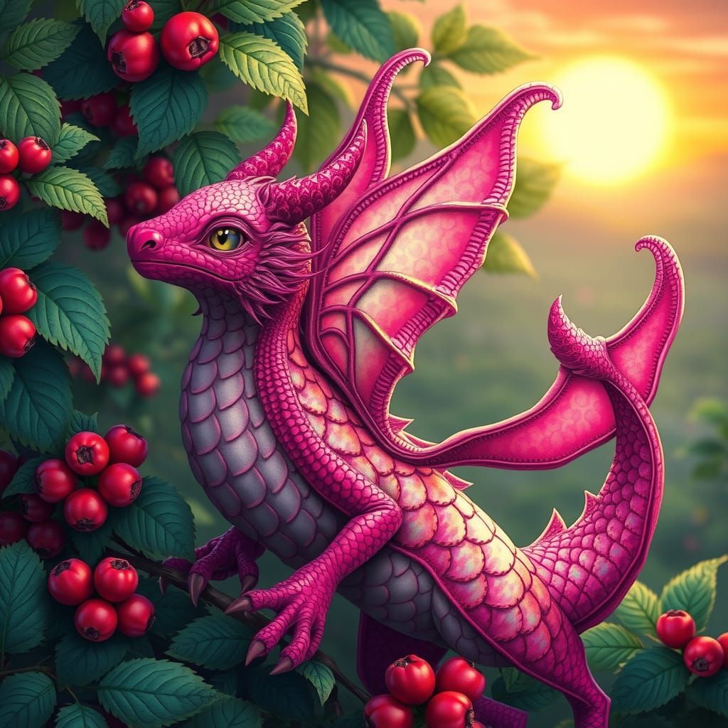 Whimsical Fuchsia Dragonfly