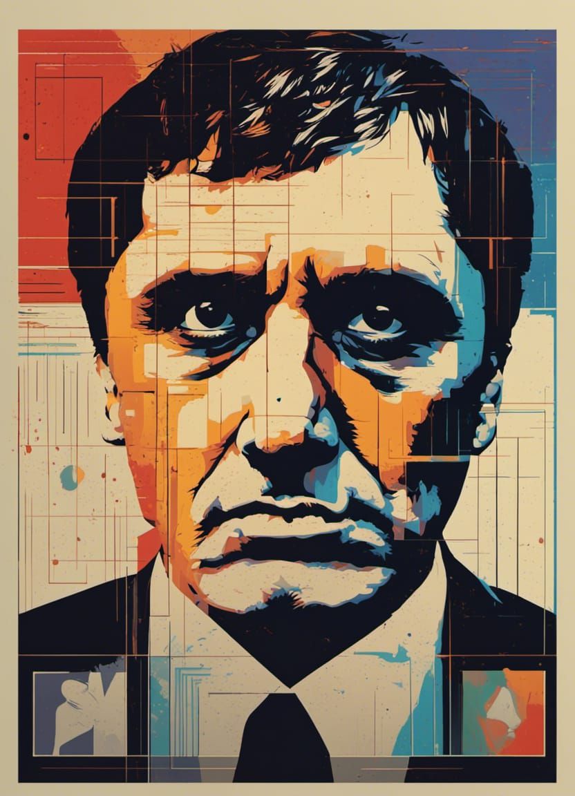 Scarface Pop Art Screen Print in 8K
