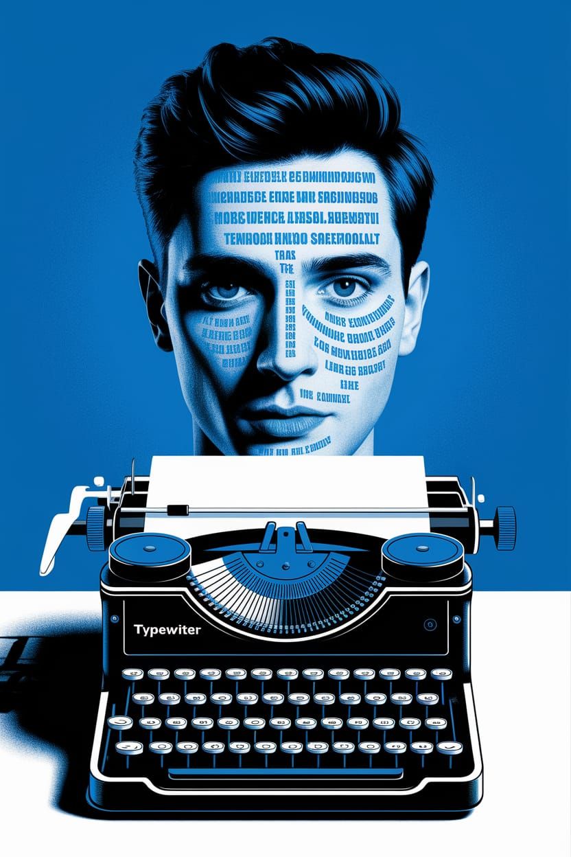 Typographic Portrait - Electric Typewriter