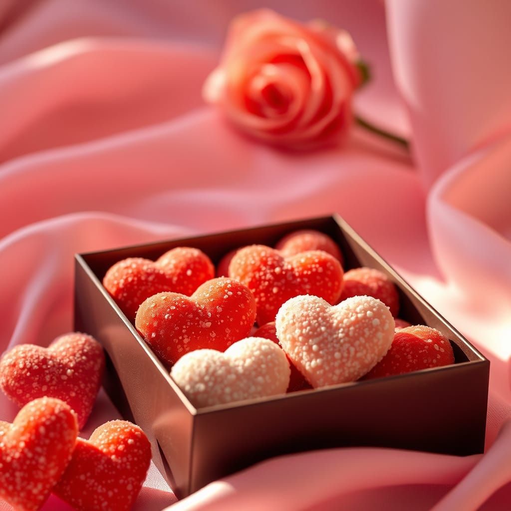 Elegant Bonbon Box with Orange & White Sugar Coating