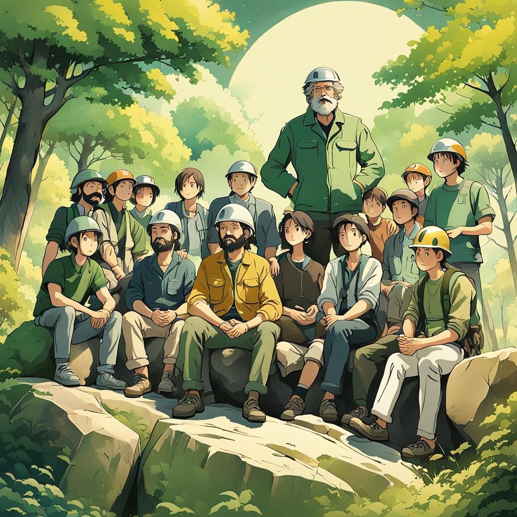 Geology Lesson in Studio Ghibli Art Style