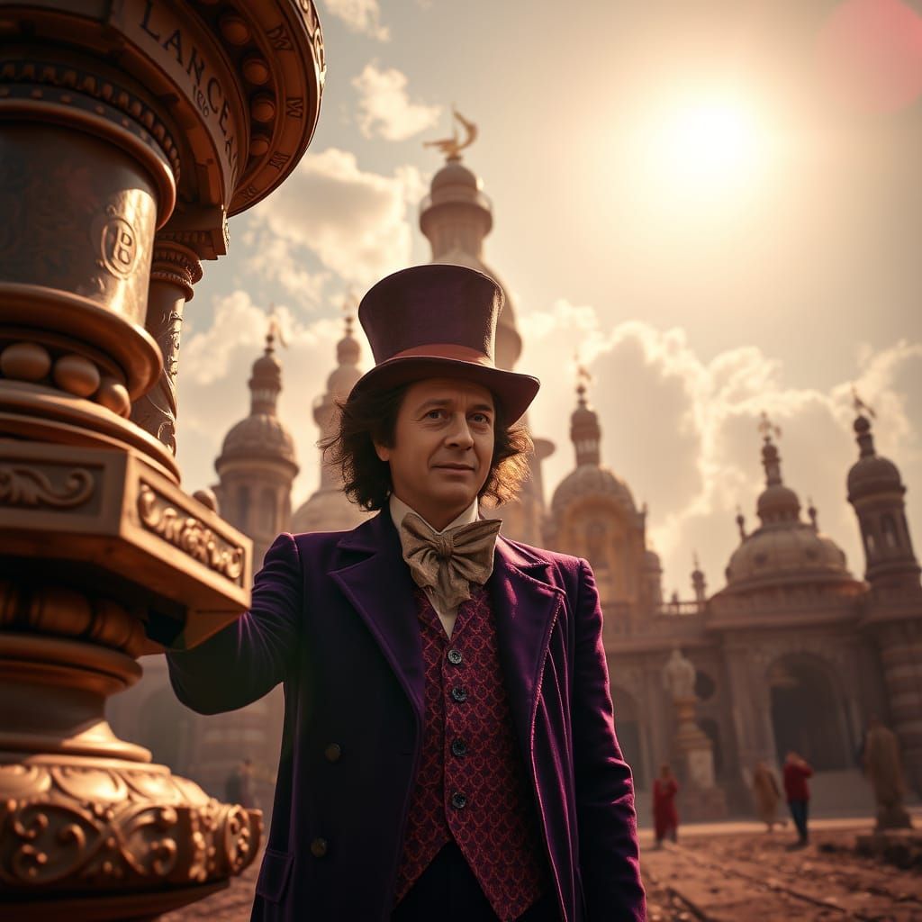 Willie Wonka builds a chocolate palace for the arrongant pri...