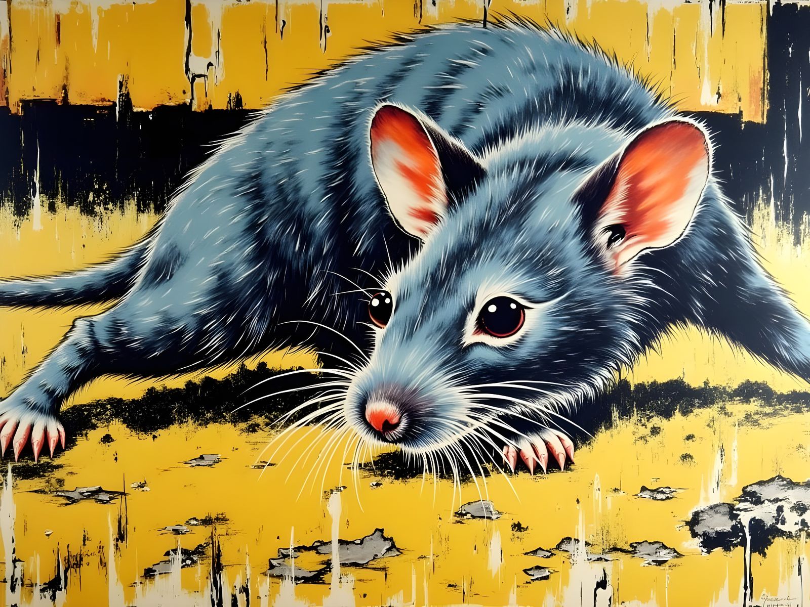Mouse in Prison: 1950s Pulp Isometric Illustration